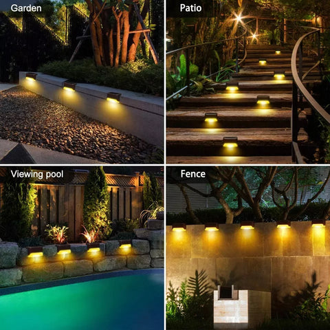 Warm white LED light illuminating stairs

