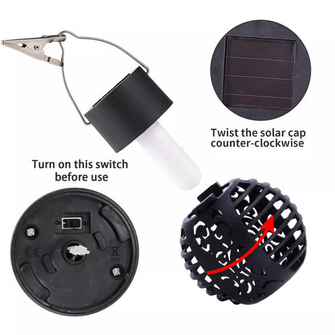Warm Glow LED Solar Garden Light UK

