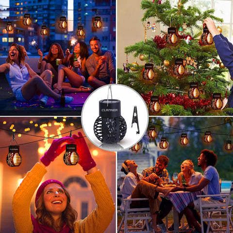 Weatherproof Flickering Flame Solar Lantern

