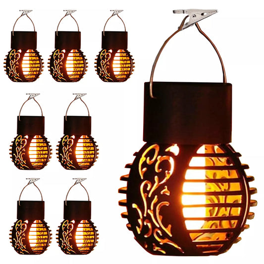Outdoor Flame Effect Solar Lantern for UK Gardens

