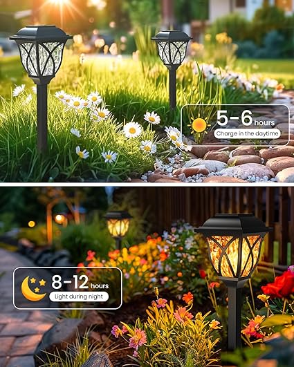 Buy LED Solar Powered Garden Stake Lights In UK - Shop Now!