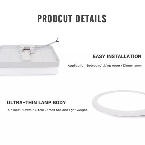 Slim LED Ceiling Light for Bedroom


