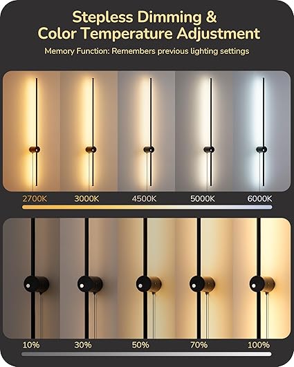 Buy Modern 100cm Plug in Wall Sconce Light in UK - Shop Now!