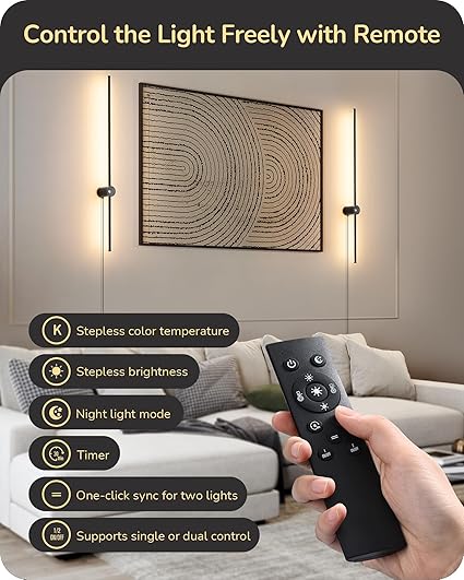 Buy Modern 100cm Plug in Wall Sconce Light in UK - Shop Now!