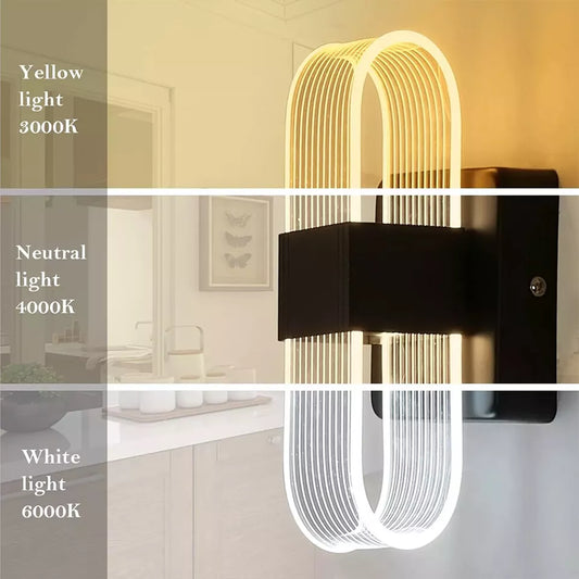 Modern black wall sconce LED UK

