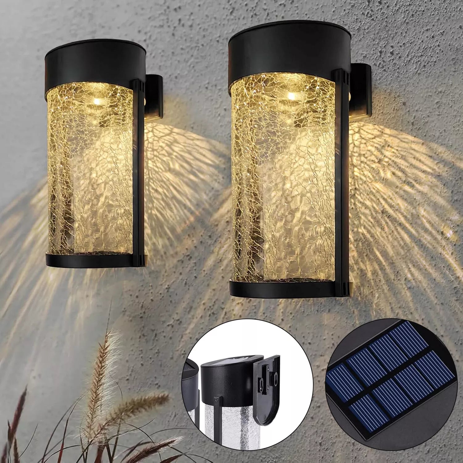 Buy Modern 2x Outdoor Solar Fence Lights in UK - Upgrade Today!