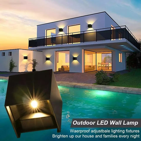 Stylish Square Wall Light for Indoor and Outdoor Use

