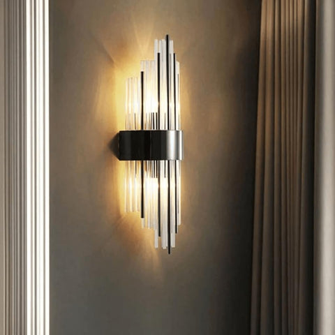 Elegant Wall Light with Crystal Lampshade in Warm White

