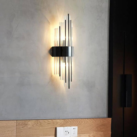 Bedroom LED Wall Lamp with Luxurious Crystal Design


