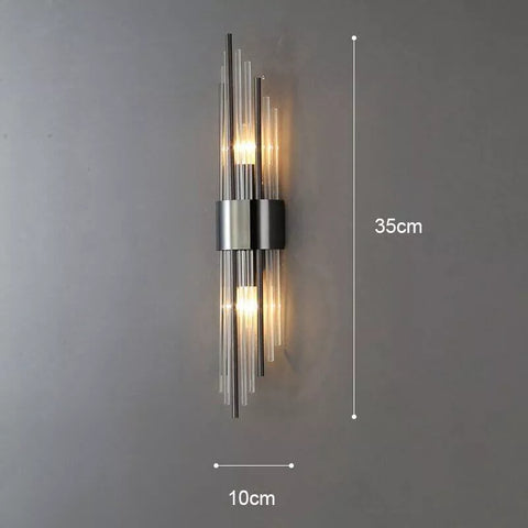 Modern Crystal Wall Lamp with Warm White Glow

