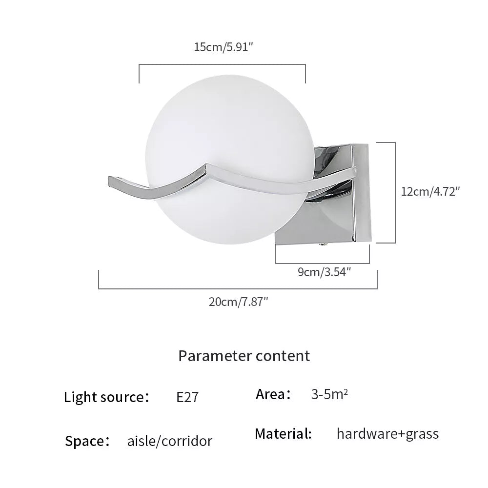 Buy Modern Glass Ball LED Wall Lamp in UK- Shop Now!