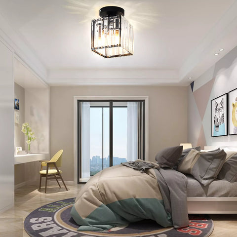 Light set to cool white in a modern hallway


