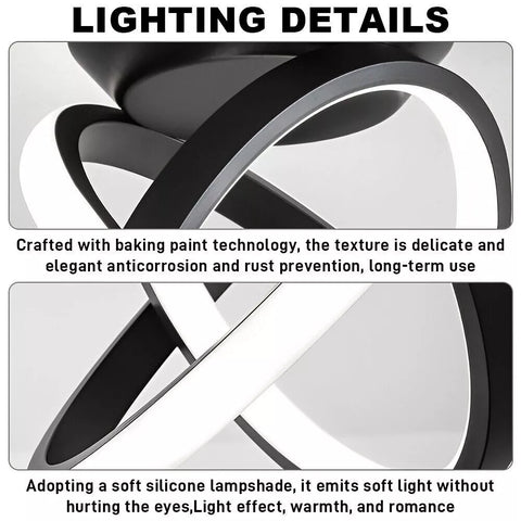 Bedroom lighting with modern flush ceiling light

