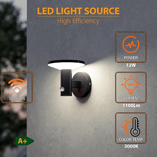 Buy Modern LED PIR Motion Sensor Wall Light In UK - Shop Now