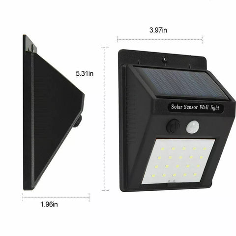 Set of 4 Modern LED Sensor Wall Lights for Outdoor Use

