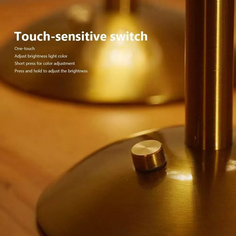 Modern LED table lamp on a bedside table with soft illumination

