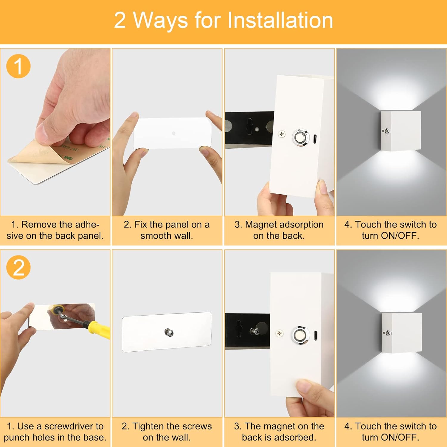 12W LED Up Down Indoor Square Wall Sconce in UK - Shop Now!