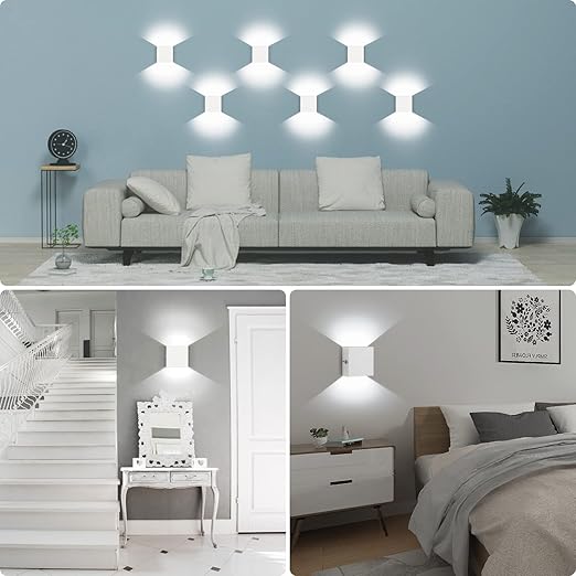12W LED Up Down Indoor Square Wall Sconce in UK - Shop Now!
