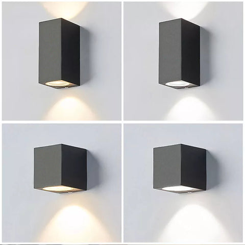 Buy Modern PVC Wall Light in UK – Black & White Up Down GU10 IP65 Outdoor Garden Lamp