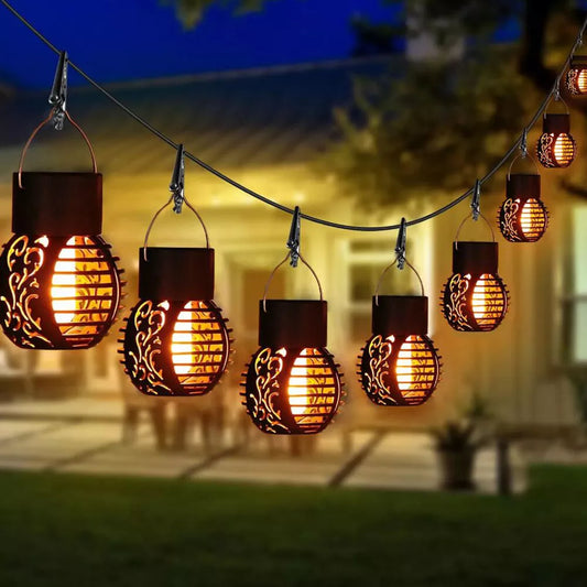Buy Outdoor Flickering LED Solar Powered Lantern In UK - Shop Now