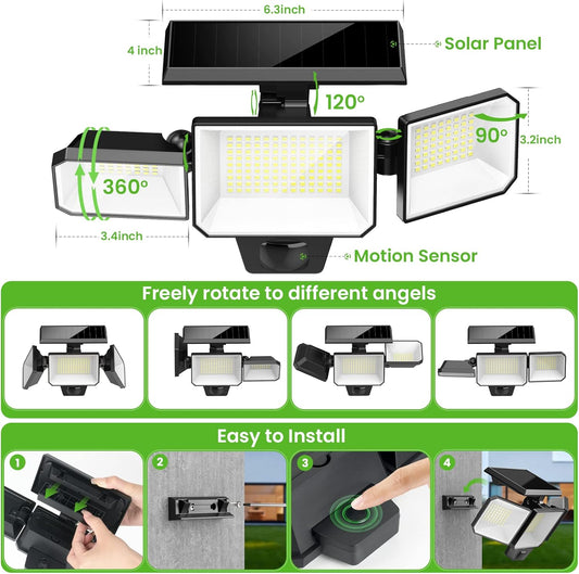 Buy Outdoor Motion Sensor Adjustable LED Solar Light In UK - Shop Now