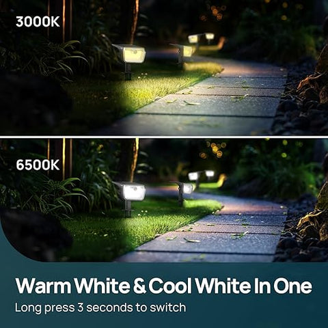 Cool white solar light for outdoor landscape

