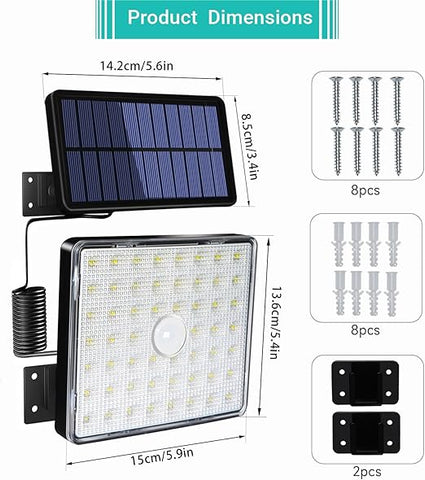 Solar-powered PIR motion sensor wall light

