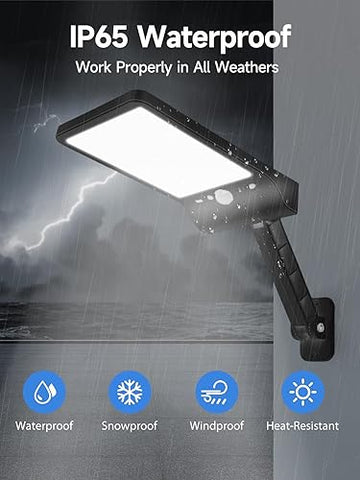 Outdoor solar wall lights with PIR detection


