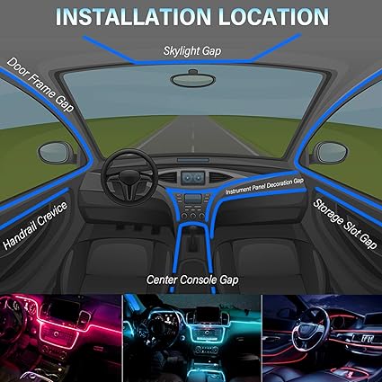 Buy RGB LED Car Interior Strip Light In UK - Shop Now!