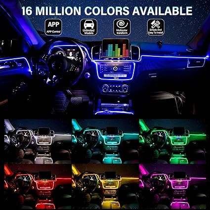 Buy RGB LED Car Interior Strip Light In UK - Shop Now!