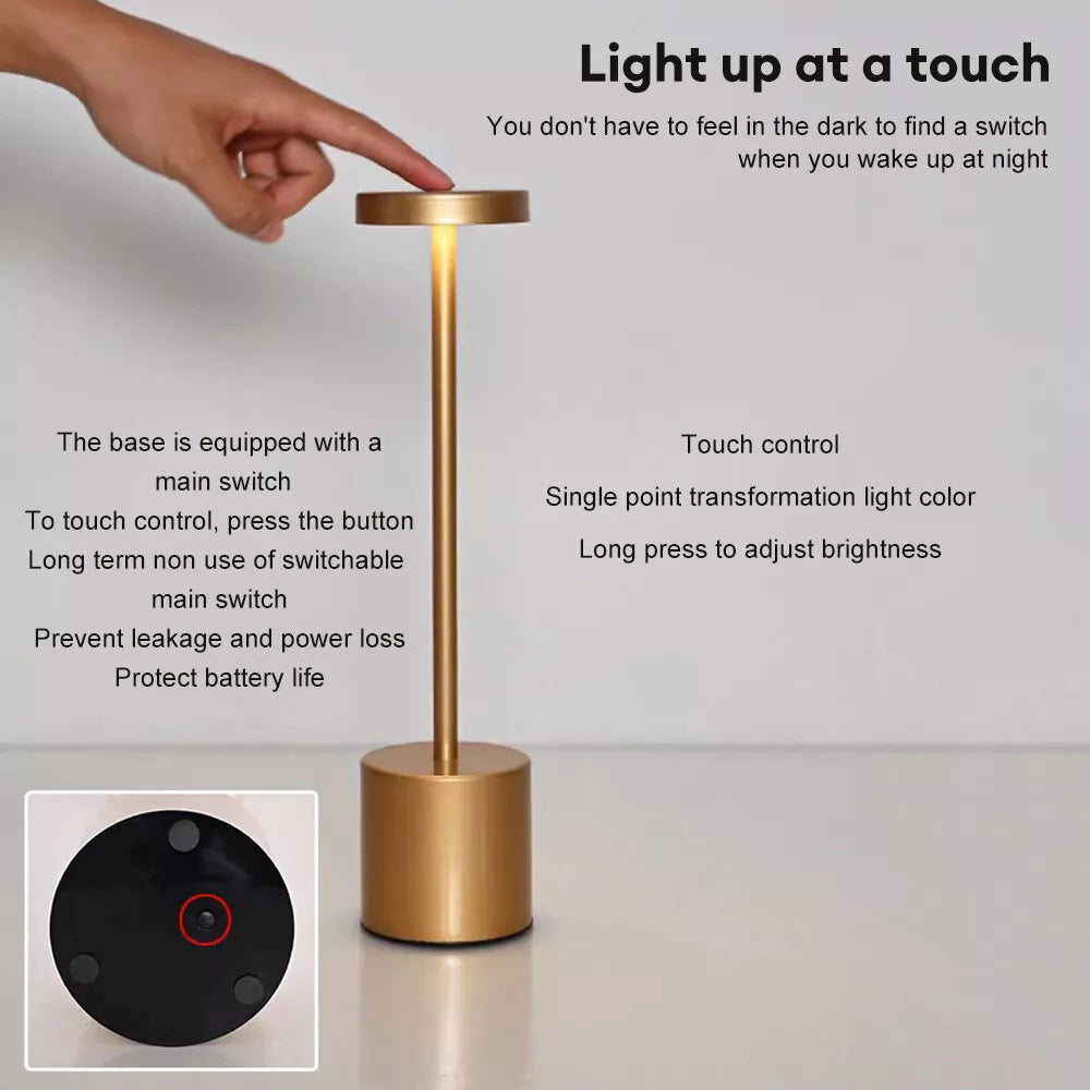 Lamp providing ambient lighting in a cozy bedroom.​

