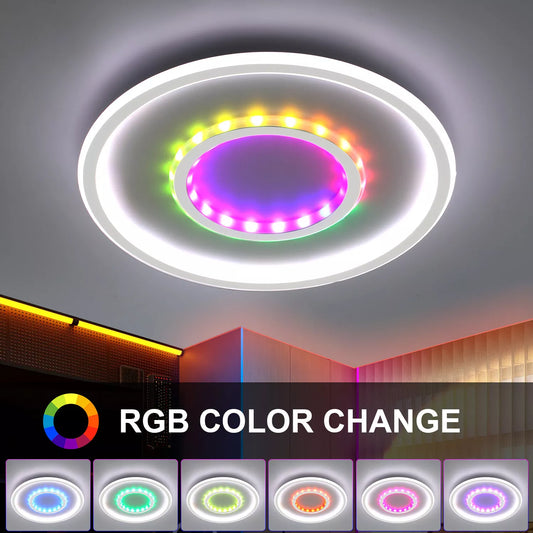 White Frame LED Ceiling Light UK

