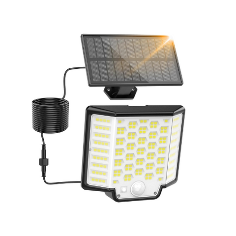 Rechargeable 8W LED wall light for sheds and fences

