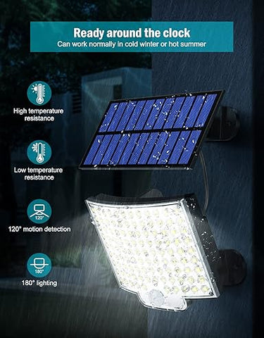 Compact 6W PIR solar LED wall fixture

