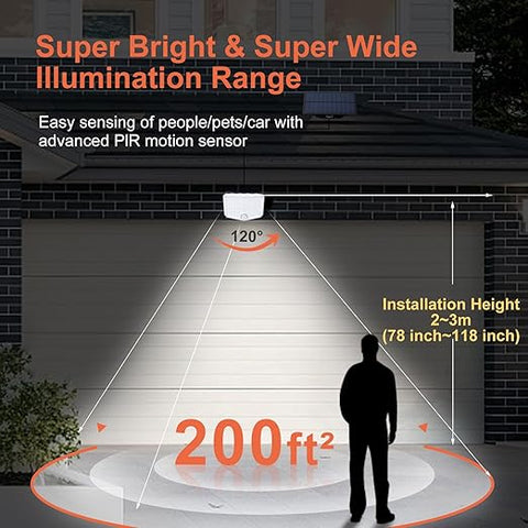Cool white solar motion light for driveways

