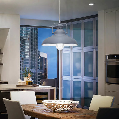 Easy fit ceiling shade in rustic metal finish
