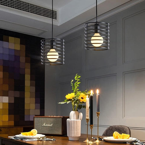 Adjustable ceiling pendant lamp in vintage style


