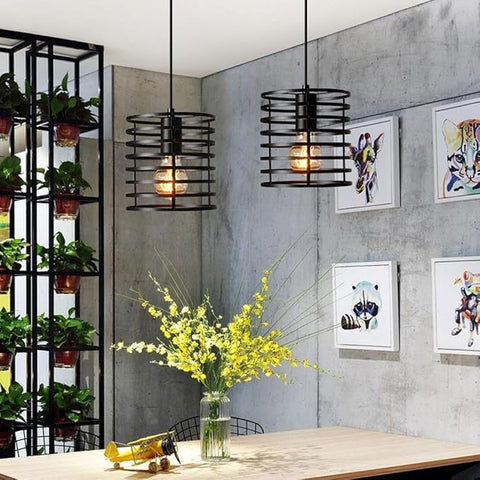 Classic industrial light with durable iron body


