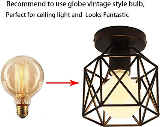 Cage ceiling light with E27 socket

