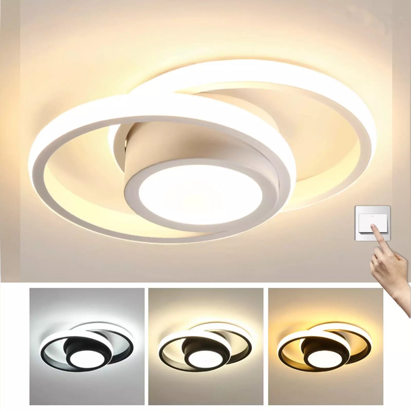 Ceiling Light LED Lamp Modern Chandelier Living Room Bedroom Pendant Lights UK