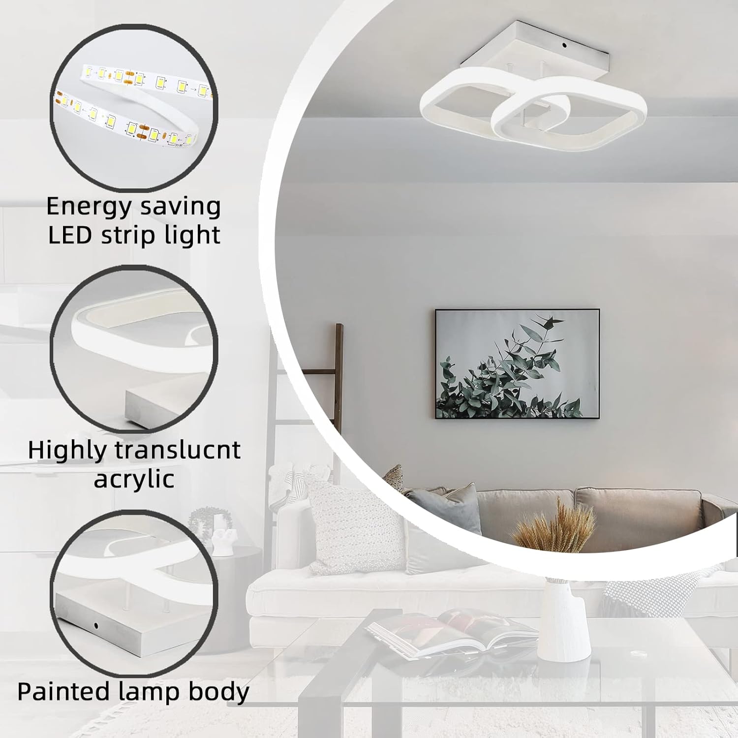 LED ceiling light flush mount installation


