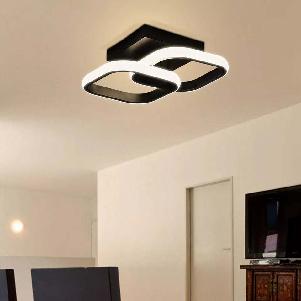 Square LED ceiling light for flat UK

