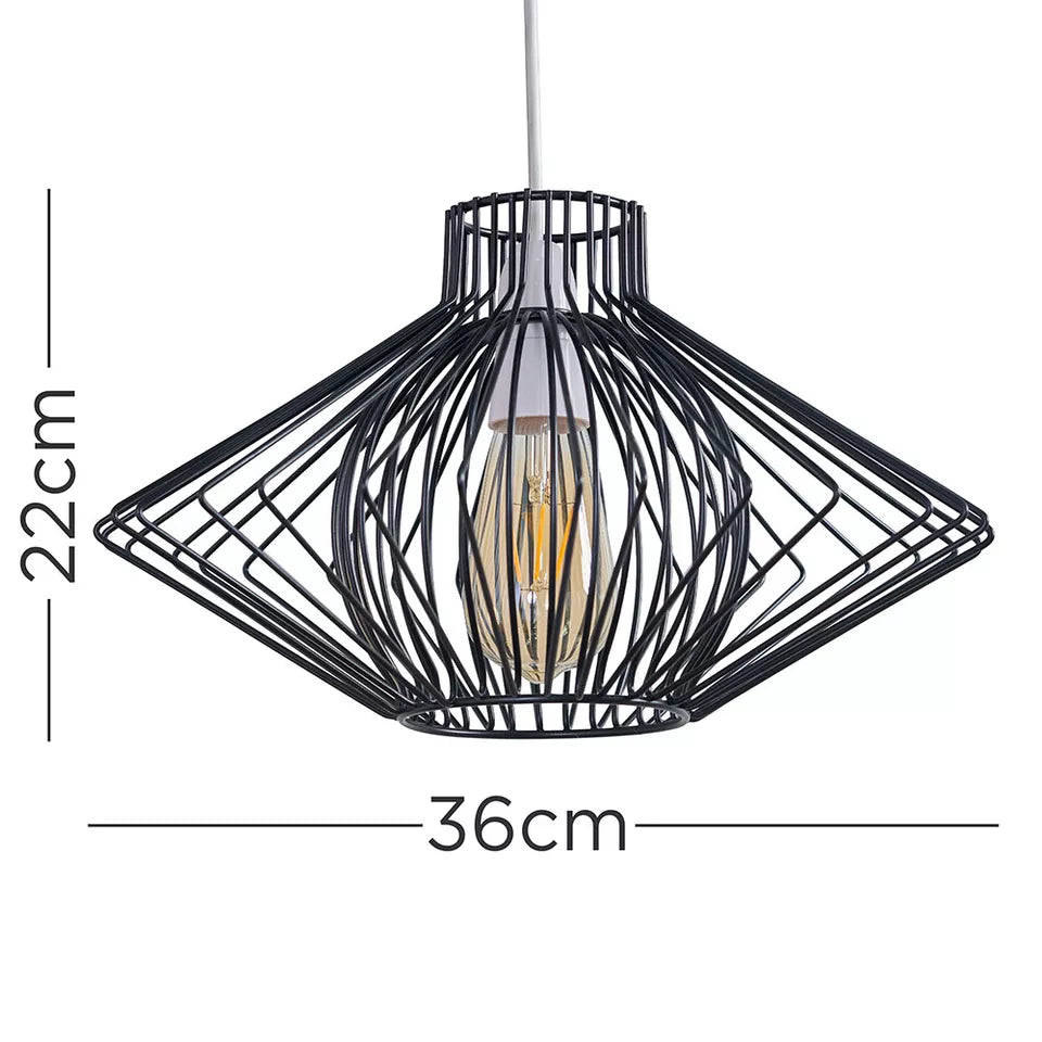 Ceiling Light Shade Industrial Metal Pendant Lampshade Living Room LED Bulb Mount Light
