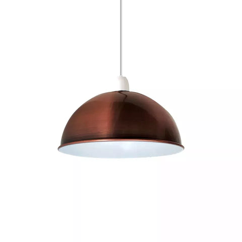 White metal dome shade complementing minimalist décor

