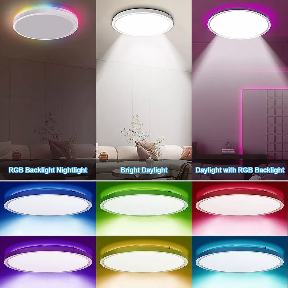 Multicolour LED ceiling light UK


