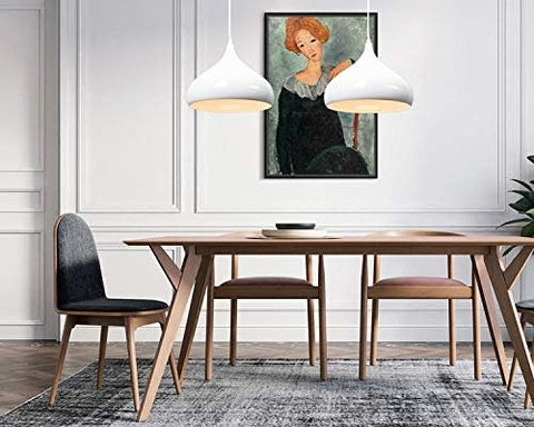 Kitchen lighting pendant shade in white


