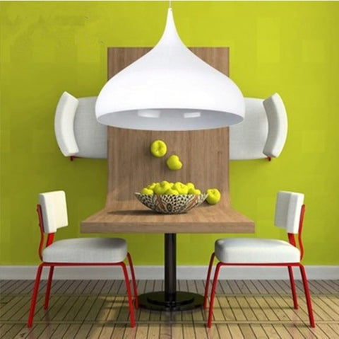 Metal dome pendant shade for dining room

