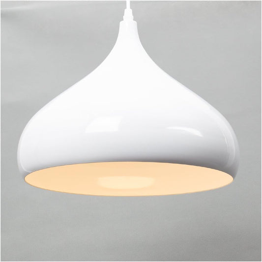 Modern white metal pendant light shade

