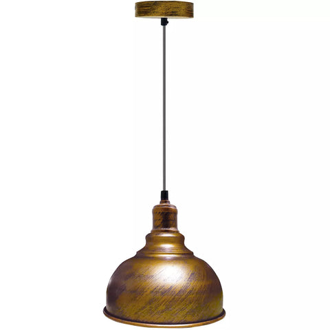 Rustic  pendant light complementing wooden dining furniture

