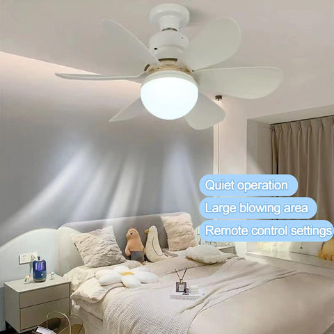Ceiling fan bulb with blades

